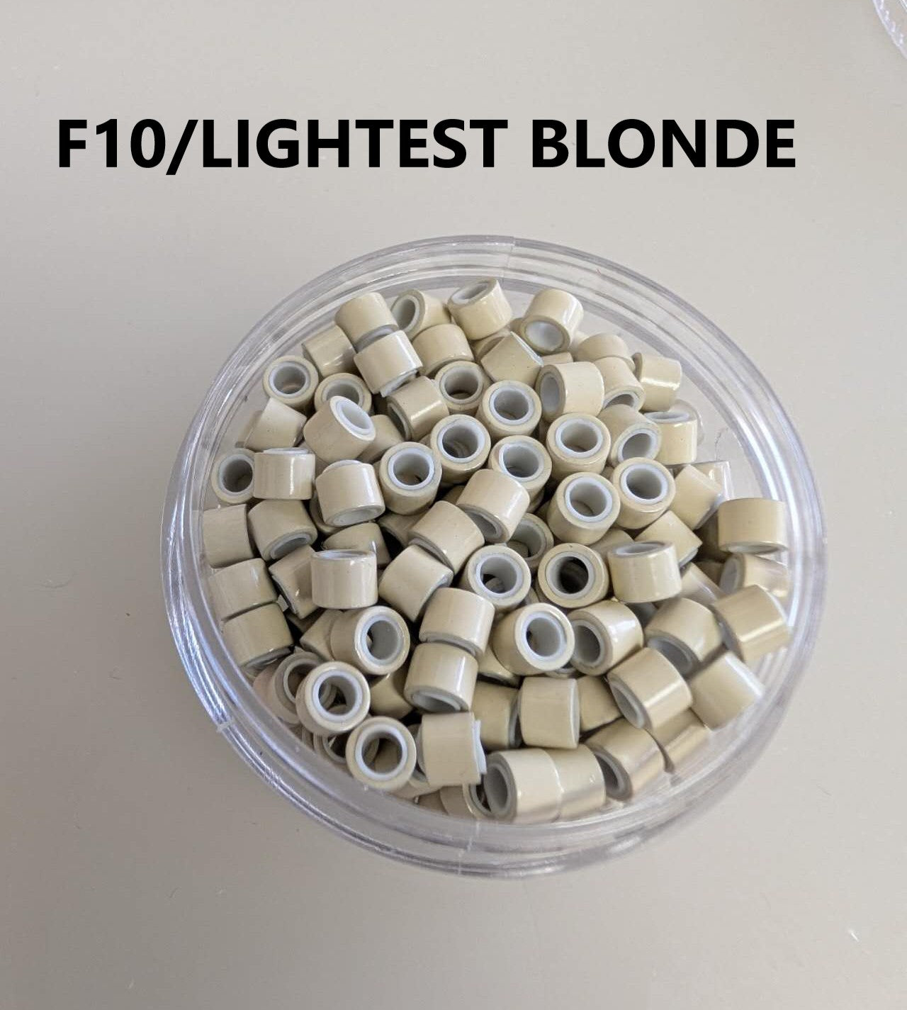 Hair extension link beads( Aluminum ) silicon-lined 4.5*3.3mm  500PCS/2 Jars image 9