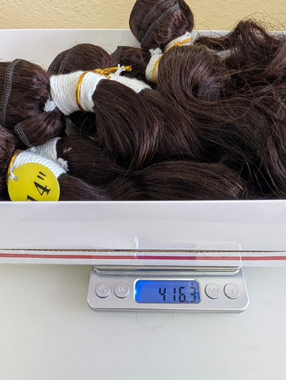 Natural loose wave bundles,dark chocolate brown , 100% Human Hair