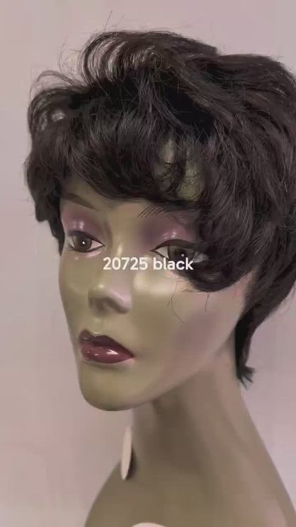 Short wigs , 100% human hair for black and brown colors