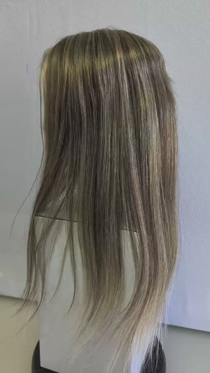 Base size 5*6" length 18" Fine Human Hair Toppers