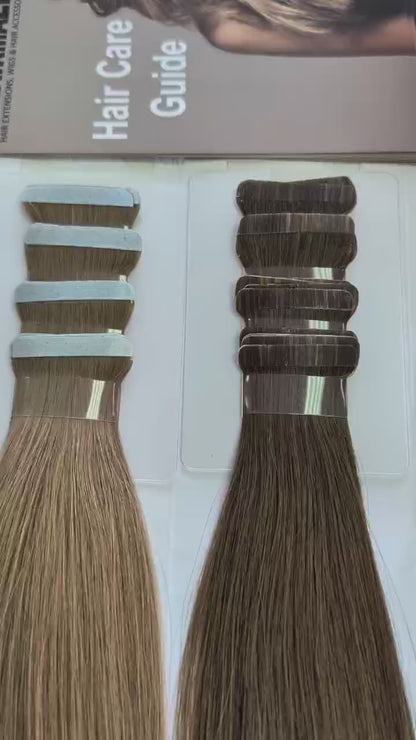 Tape hair 16-18" Remy 100% Human Hair  straight , 20 pcs each bag,