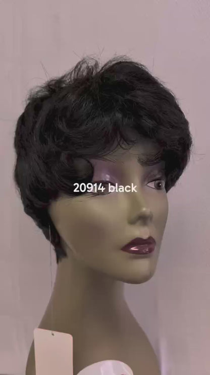 Short wigs , 100% human hair for black and brown colors