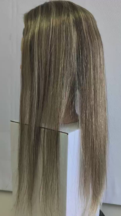 Base size 3*5" length 18" Fine Human Hair Toppers