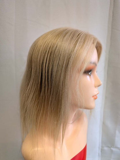 Base size 8*8" length 12" Fine Human Hair Toppers